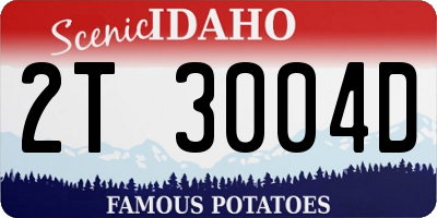 ID license plate 2T3004D
