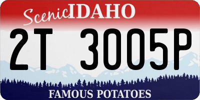ID license plate 2T3005P