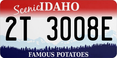 ID license plate 2T3008E