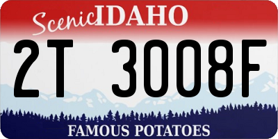 ID license plate 2T3008F