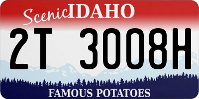 ID license plate 2T3008H