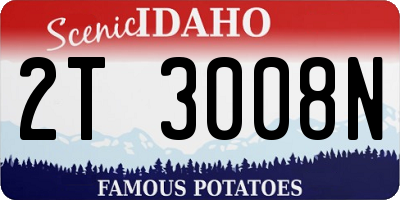 ID license plate 2T3008N