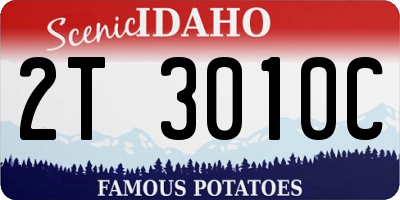 ID license plate 2T3010C