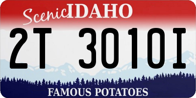 ID license plate 2T3010I
