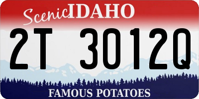 ID license plate 2T3012Q