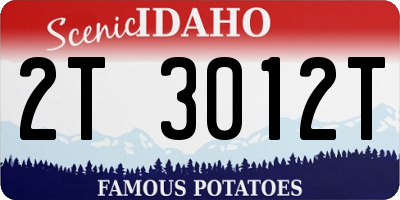 ID license plate 2T3012T