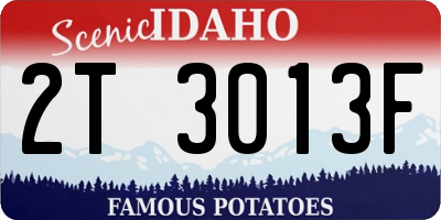 ID license plate 2T3013F