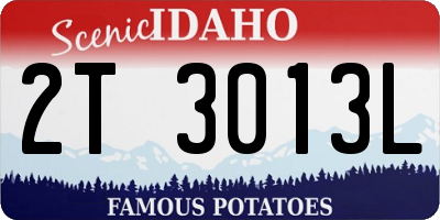ID license plate 2T3013L