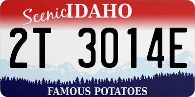 ID license plate 2T3014E