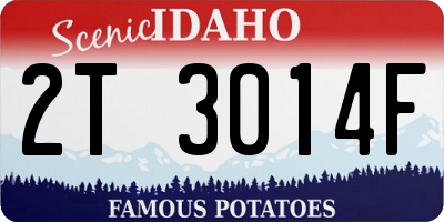 ID license plate 2T3014F