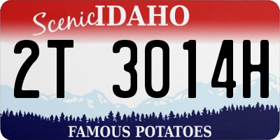 ID license plate 2T3014H