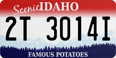 ID license plate 2T3014I