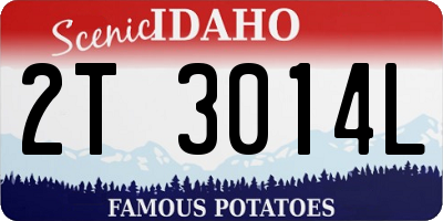 ID license plate 2T3014L