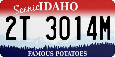 ID license plate 2T3014M