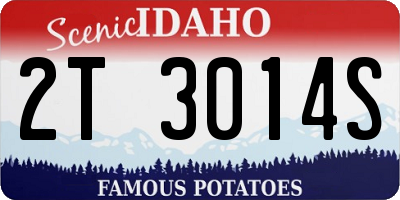 ID license plate 2T3014S