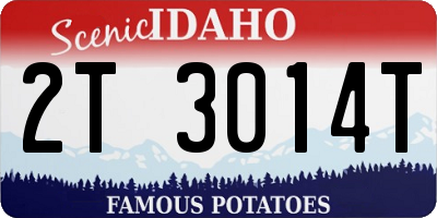 ID license plate 2T3014T