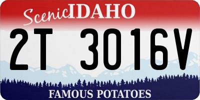 ID license plate 2T3016V