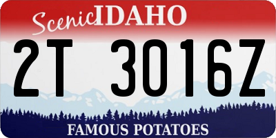 ID license plate 2T3016Z