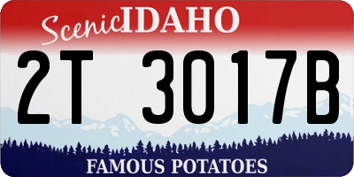 ID license plate 2T3017B