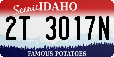 ID license plate 2T3017N