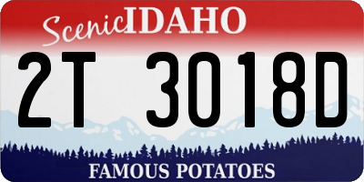ID license plate 2T3018D