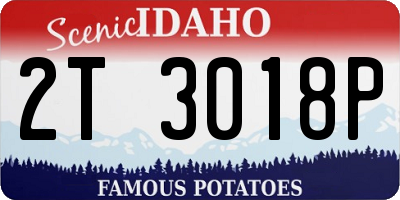 ID license plate 2T3018P