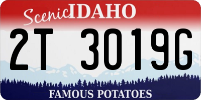 ID license plate 2T3019G