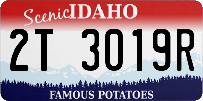 ID license plate 2T3019R