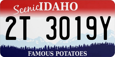 ID license plate 2T3019Y