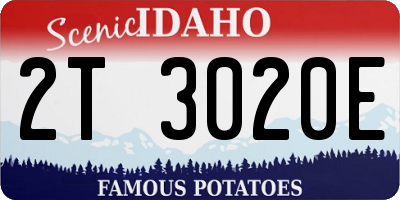 ID license plate 2T3020E