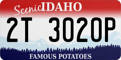 ID license plate 2T3020P