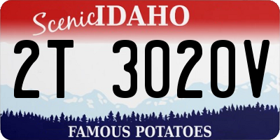 ID license plate 2T3020V