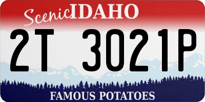 ID license plate 2T3021P