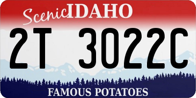 ID license plate 2T3022C