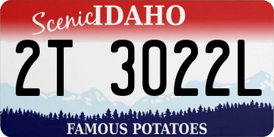 ID license plate 2T3022L