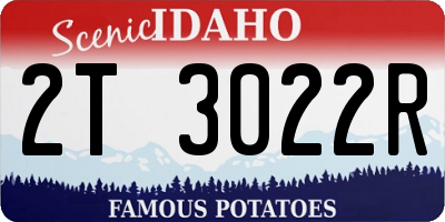 ID license plate 2T3022R