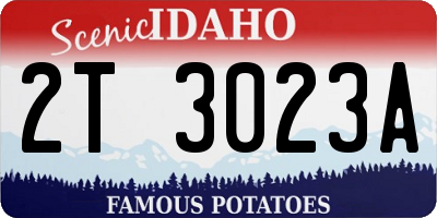 ID license plate 2T3023A