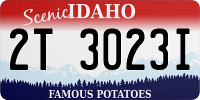 ID license plate 2T3023I
