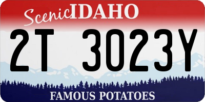 ID license plate 2T3023Y