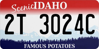 ID license plate 2T3024C