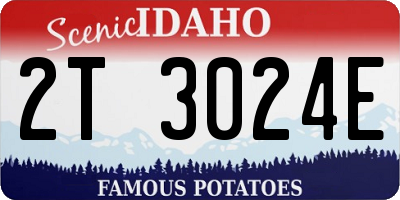 ID license plate 2T3024E