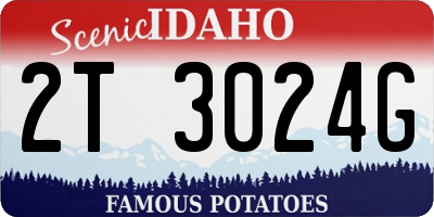 ID license plate 2T3024G