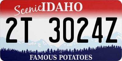 ID license plate 2T3024Z