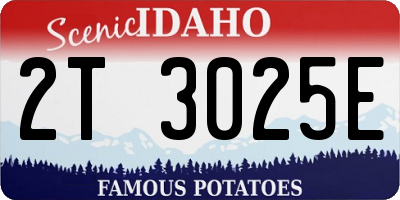 ID license plate 2T3025E