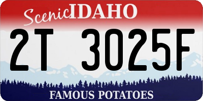 ID license plate 2T3025F
