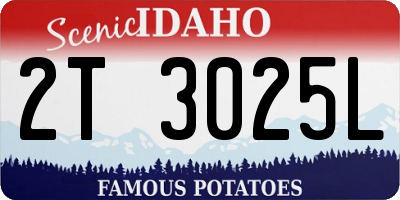 ID license plate 2T3025L
