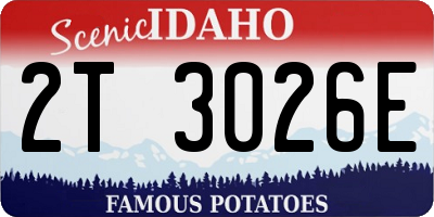 ID license plate 2T3026E