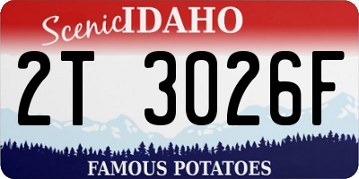 ID license plate 2T3026F