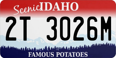 ID license plate 2T3026M