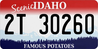 ID license plate 2T3026O